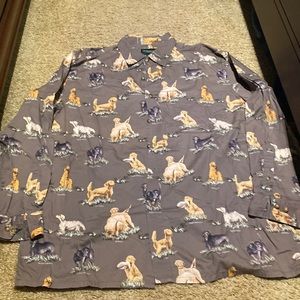 Golden retriever button up